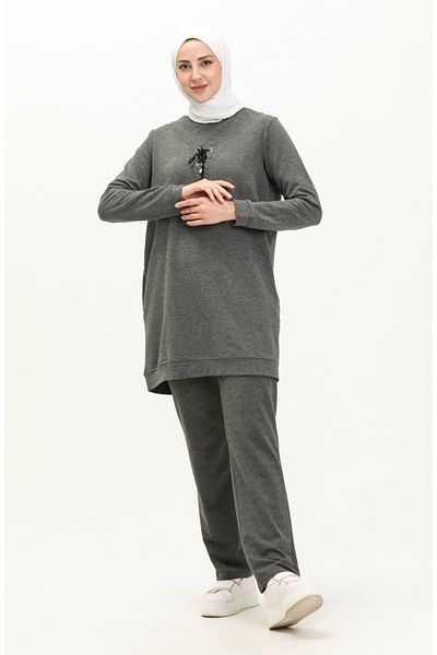 sefamerve Σετ αθλητικής φόρμας Anthracite Lace Up - 9316-01