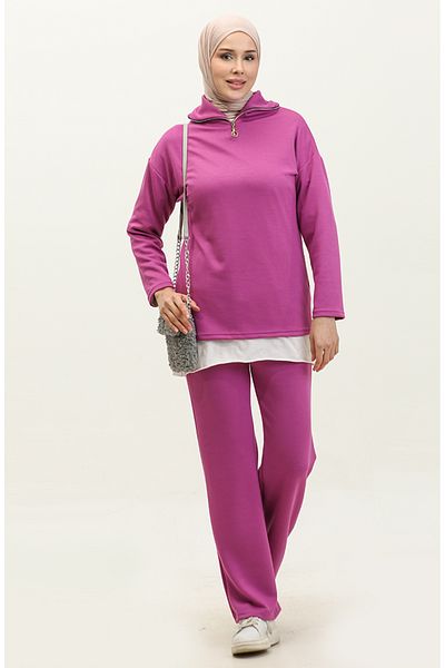 sefamerve Set cu fermoar fucsia - 2141-04