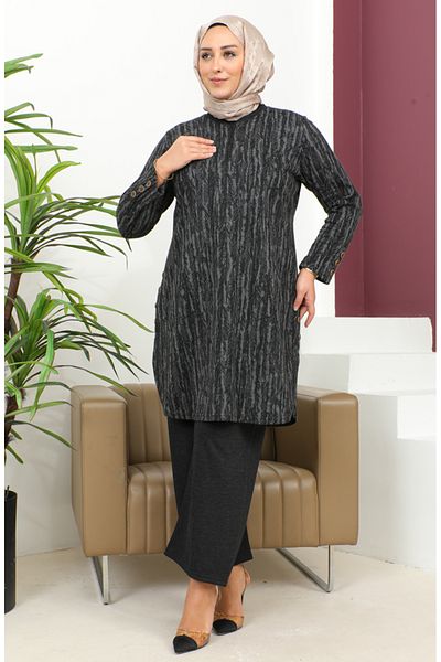 sefamerve P.j Pattern Suit 2692j-01 Μαύρο