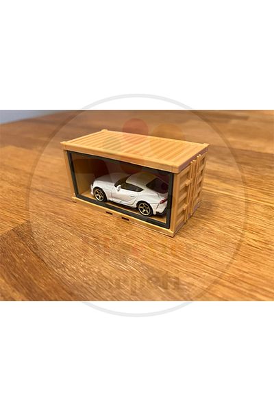 Bi'şeyler Sepeti 1:64 Container Frame Side Diorama Garage Parking Diecast Vehicle Container - Car Not Included.