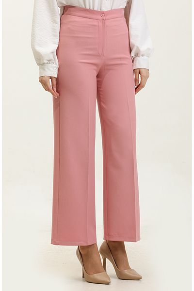 sefamerve Pantaloni cu picioare largi Dusty Rose - 1149-07