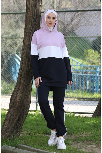 sefamerve Σετ φόρμας λιλά Navy Blue 2 τεμαχίων - 24001-08