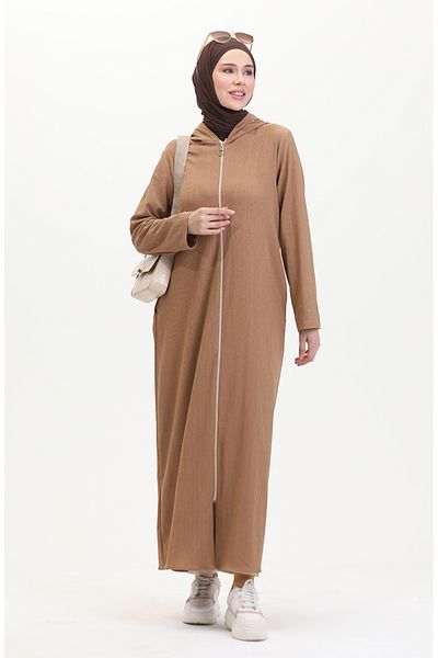 sefamerve Mink Hooded Sports Ferace 5104-01