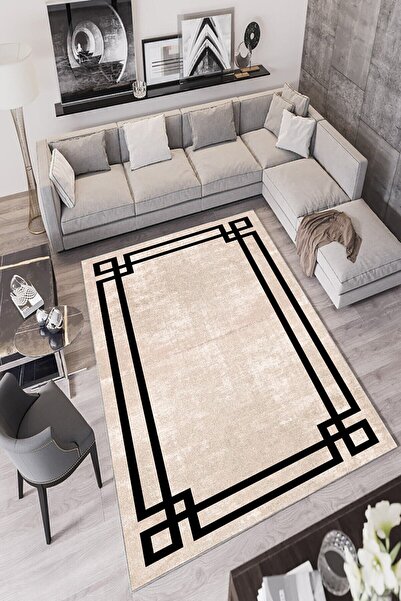 df home Dijital Baskı Yıkanabilir Kaymaz Taban Salon Halısı Mutfak Halısı Kor...