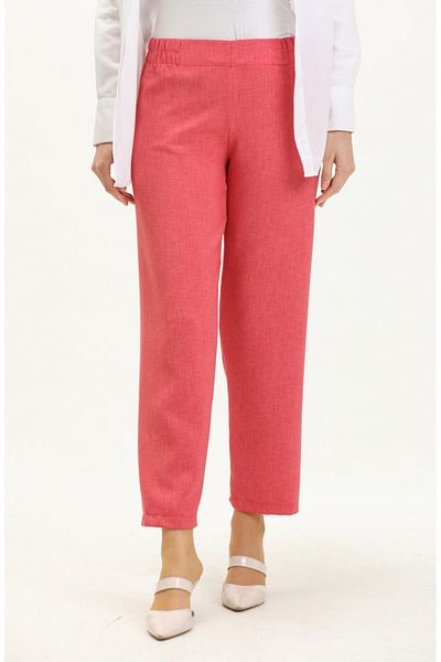 sefamerve Pantaloni cu talie elastică Dusty Rose - 1983L-04