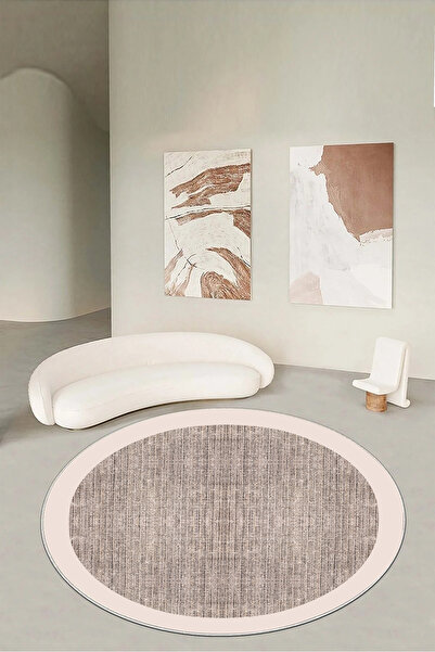 Hülya Home Kesme Halı Desenli Dijital Baskı Yıkanabilir Kaymaz Taban İnce Sal...