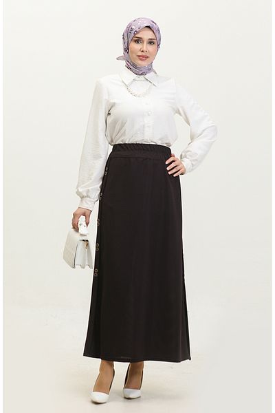 sefamerve __ro__ Fusta Marime Plus Prune - Detaliu Nasturi, Model 4206-03