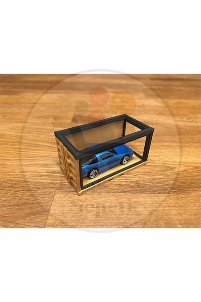 Bi'şeyler Sepeti Container Show Frame Diorama Garage Parking Diecast Vehicle Container - Car Not Included.
