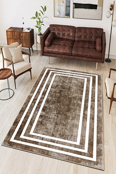 df home Dijital Baskı Yıkanabilir Kaymaz Taban Salon Halısı Mutfak Halısı Kor...
