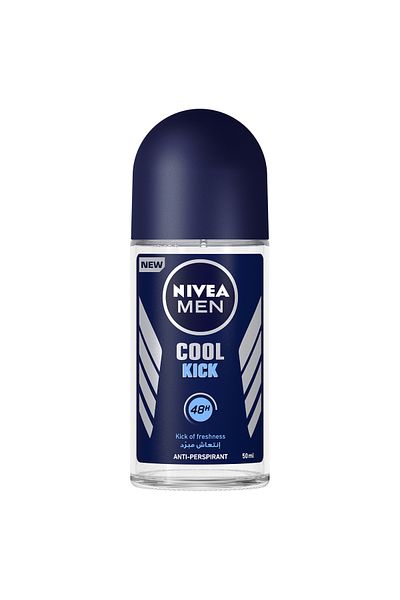 NIVEA مزيل عرق نيفيا مين كول كيك للرجال، رائحة منعشة، رول أون، 50 مل