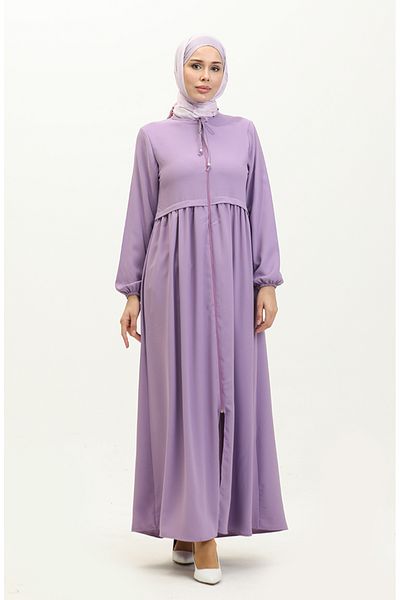 sefamerve Liliac Ferace - Plis și fermoar, Model 4525-07
