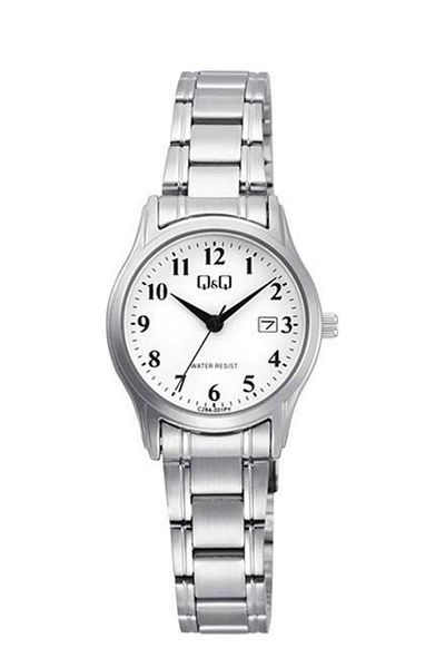 Q&Q Qq C28A-001Py Metal Cord Metallic Women's Wristwatch