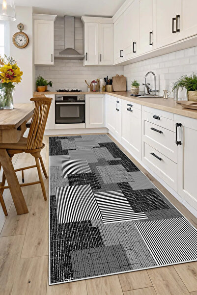 Evimle Makinede yıkanabilir kaymaz taban leke tutmaz mutfak halısı salon halı...