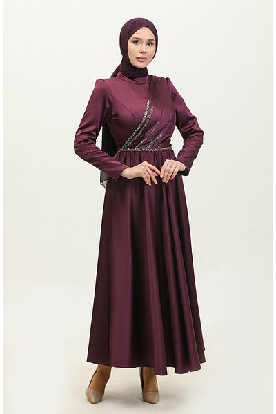 sefamerve Βραδινό φόρεμα Purple Stone - 5762-01