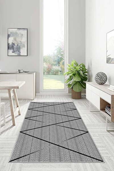 df home Kesme Halı Desenli Dijital Baskı Yıkanabilir Kaymaz Taban İnce Salon ...