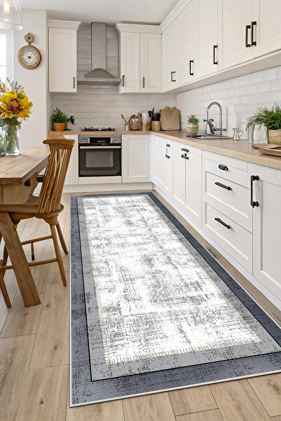 Evimle Makinede yıkanabilir kaymaz taban leke tutmaz mutfak halısı salon halısı /8114 Dikdörtgen