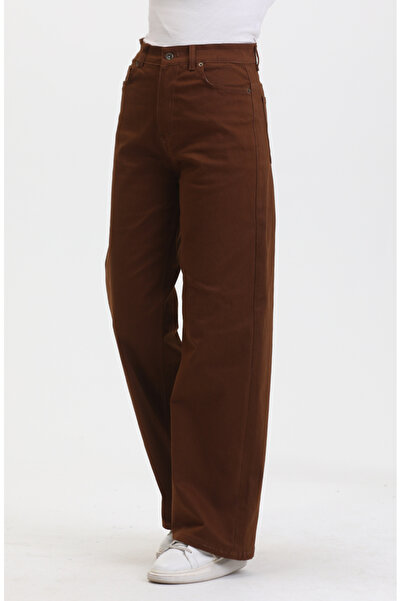 sefamerve Plazzo Kot Pantolon 2727888-03 Kahverengi