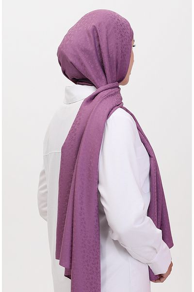 sefamerve Şal Jacquard Floral Madame Mary 19086-10 Liliac