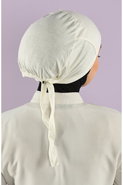 sefamerve Ecru Seamless Bonnet - 90100-03 Model