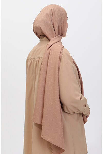 sefamerve Μαντήλι Madame Mary Sarmaşık Jacquard 19088-18 Γαλακτώδης καφές