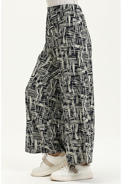 sefamerve Viscose Trousers 1027F-02 Navy Blue