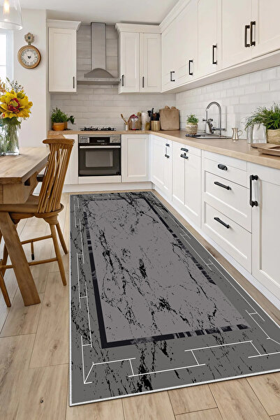 Evimle Makinede yıkanabilir kaymaz taban leke tutmaz mutfak halısı salon halı...