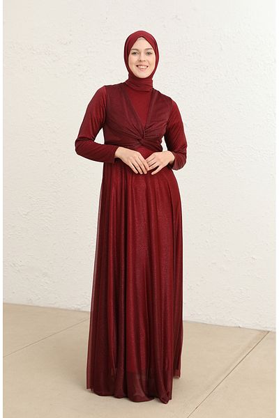 sefamerve Βραδινό φόρεμα Cherry Glitter - 5397-14