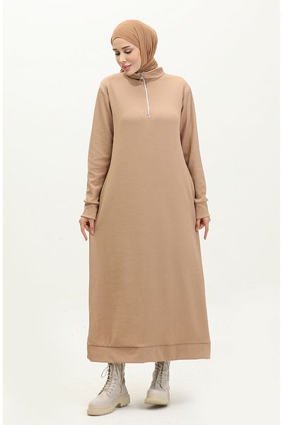 sefamerve Αθλητικό φόρεμα Milk Coffee Turtleneck - 0282-01