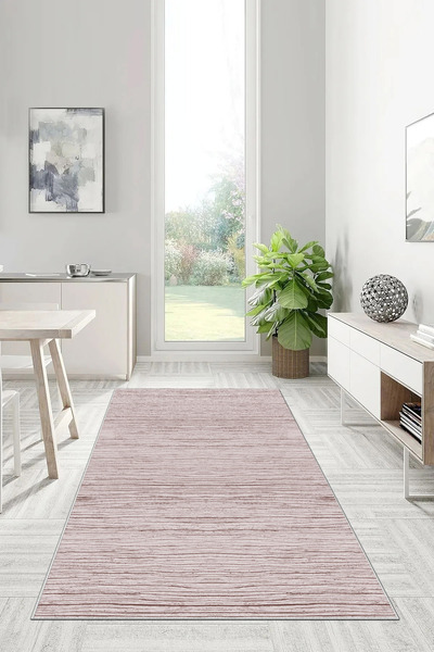 UZZA Salon Halısı Geometrik İskandinav Eskitmeli Dijital Baskı Yıkanabilir Ka...