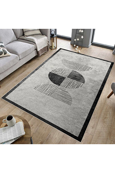 Hülya Home Dijital Baskı Yıkanabilir Kaymaz Taban Salon Halısı Mutfak Halısı ...