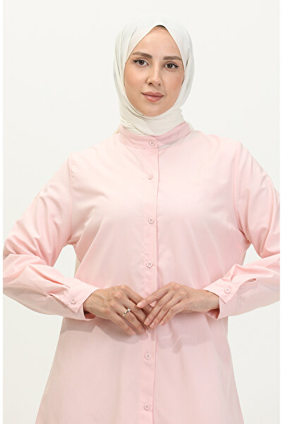 sefamerve Powder Colored Judge Collar Buttoned Tunic - 6112-03