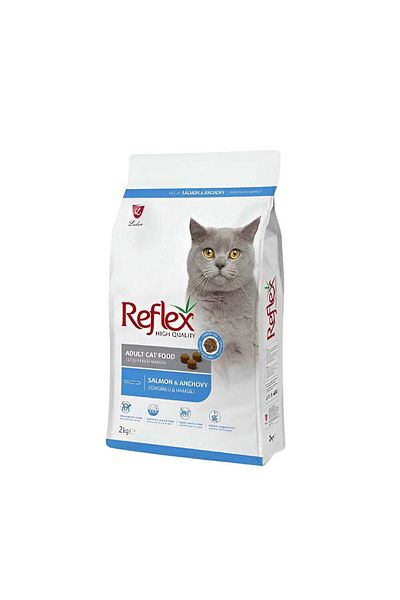 Reflex طعام القطط البالغة بنكهة السلمون والأنشوجة 2 كجم