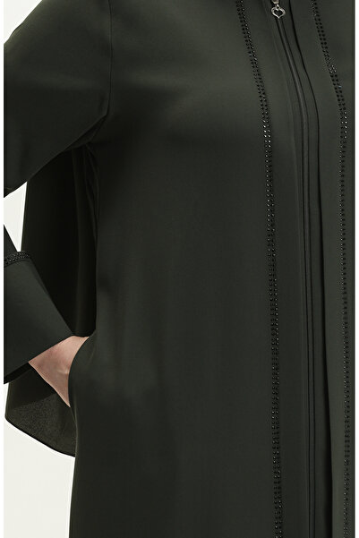 sefamerve Πέτρα Λεπτομερής Χακί Μεγάλο Μέγεθος Ferace - 5050-03