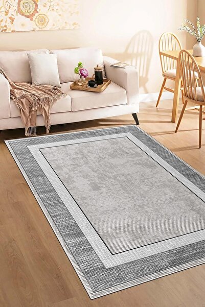 df home Salon Halısı Geometrik İskandinav Toz Tutmaz Dijital Baskı Yıkanabili...