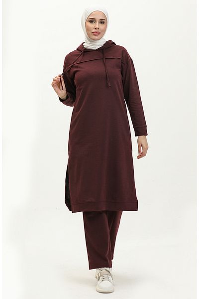 sefamerve Σετ φόρμας 3034-14 Plum Two Thread