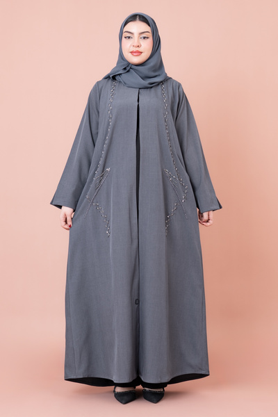 IKKXA Formal Embroidery Pockets Abaya