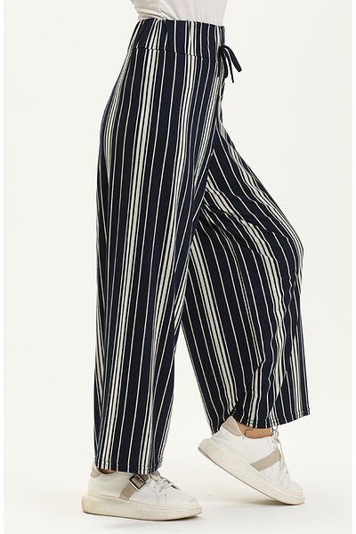 sefamerve Viscose Trousers 1027I-02 Navy Blue