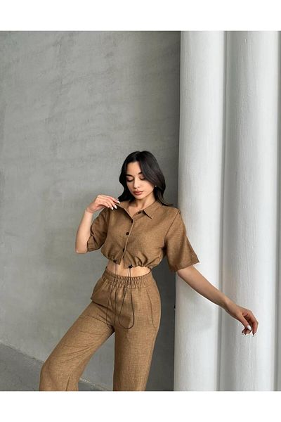 New Lune Women's Clothing Woven Double Set Bottom Top Double Set