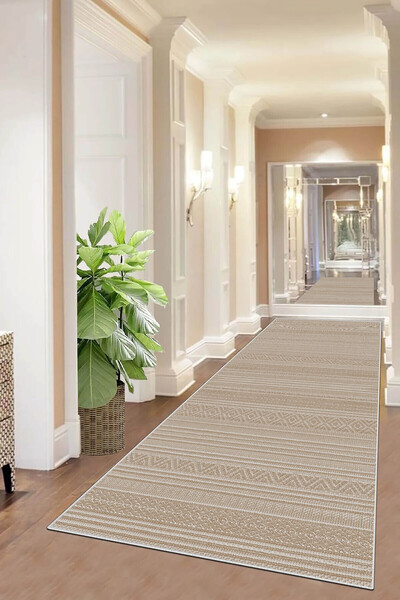 df home Salon Halısı Geometrik İskandinav Toz Tutmaz Dijital Baskı Yıkanabili...