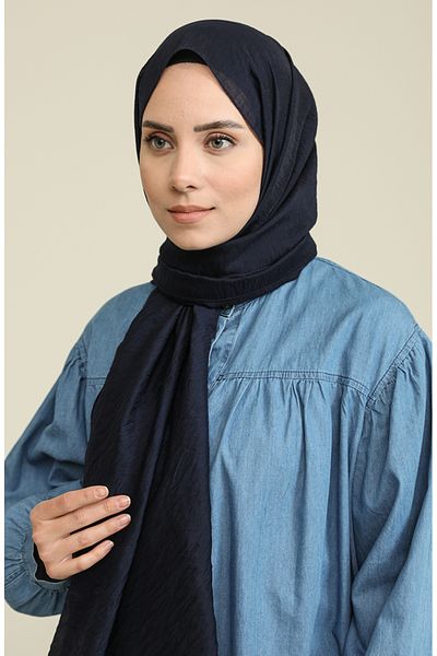 sefamerve Σάλι Madame Mary Aerobin 19078-02 Navy Blue