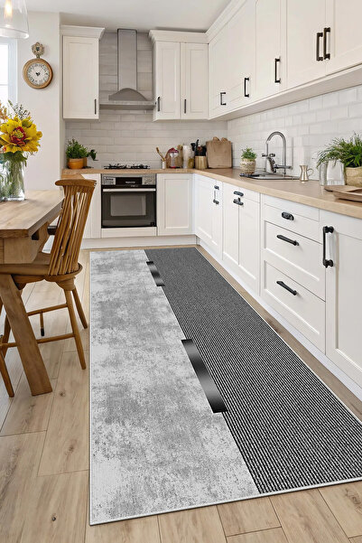 Evimle Makinede yıkanabilir kaymaz taban leke tutmaz mutfak halısı salon halı...