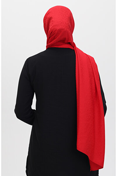 sefamerve Madame Mary Floral Jacquard Shawl 19086-08 Red