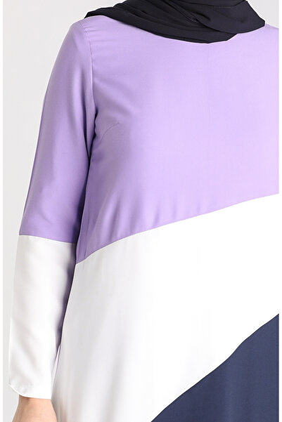 sefamerve Üç Parçalı Viskon Tunik 6447-10 Lila