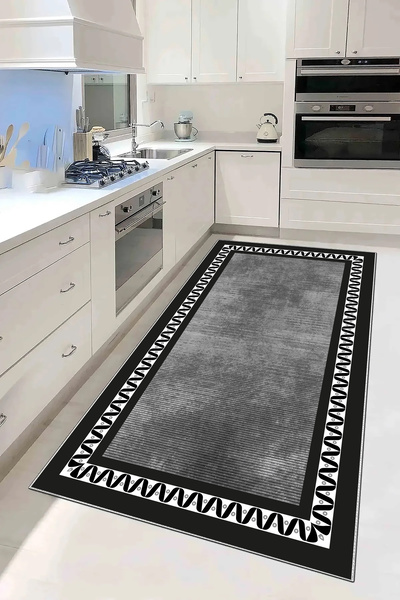 Evimle Makinede yıkanabilir kaymaz taban leke tutmaz mutfak halısı salon halı...