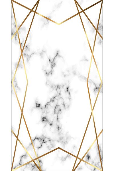 df home Digital Printed Cutting Mat - Hall Doorway Entrance Carpet, Washable Non-Slip Base 3436 Gold