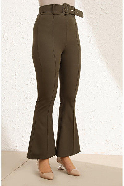 sefamerve İspanyol Paça Pantolon 6565-02 Haki