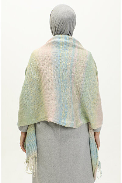 sefamerve Colorful Knitwear Knitted Shoulder Shawl - 2064-04 Model