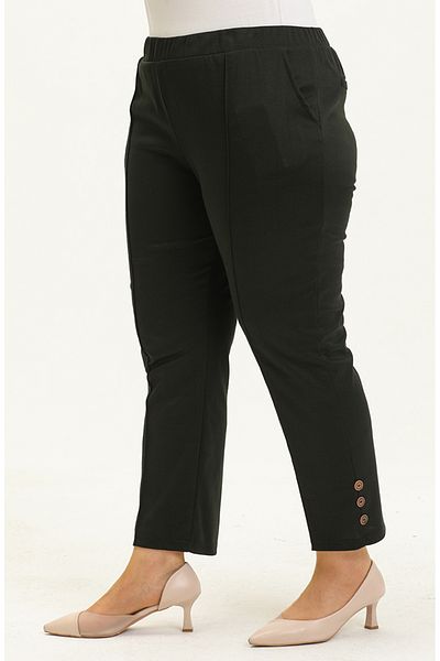 sefamerve Pantaloni de mărime mare 1035-06 kaki