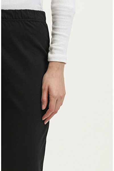 sefamerve Μαύρο ελαστικό φούτερ μέσης - 23046-01