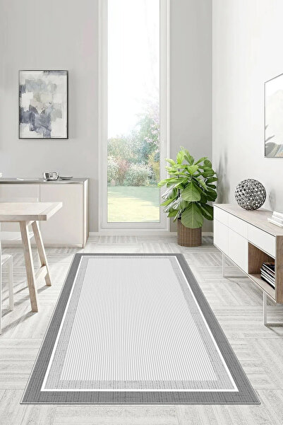 UZZA Salon Halısı Geometrik İskandinav Eskitmeli Dijital Baskı Yıkanabilir Kaymaz Taban  8152+